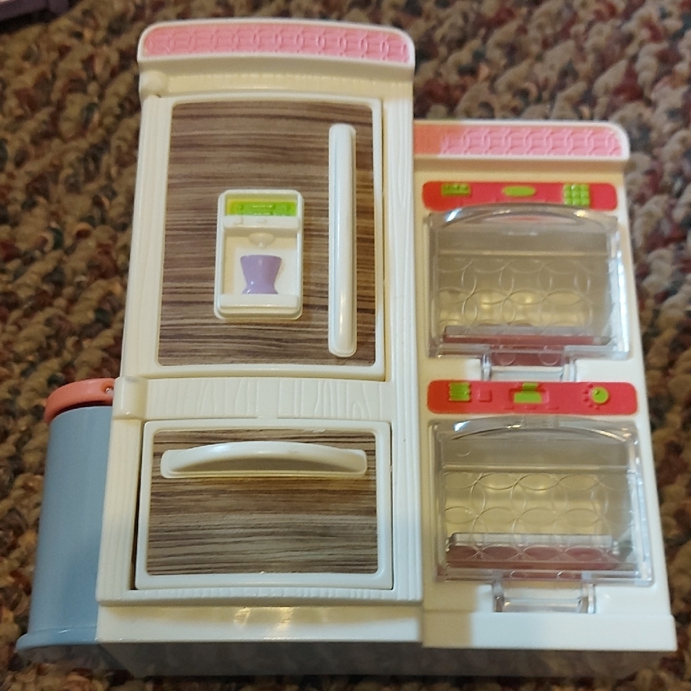 Fisher-Price Pink and Brown Dollhouse Kitchen Set